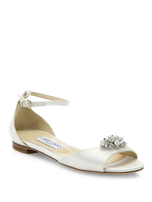 Jimmy Choo - Tori Crystal-Embellished Satin Ankle-Strap Sandals