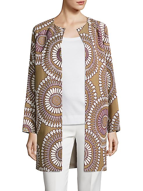 Lafayette 148 New York - Berkeley Faille Medallion Coat