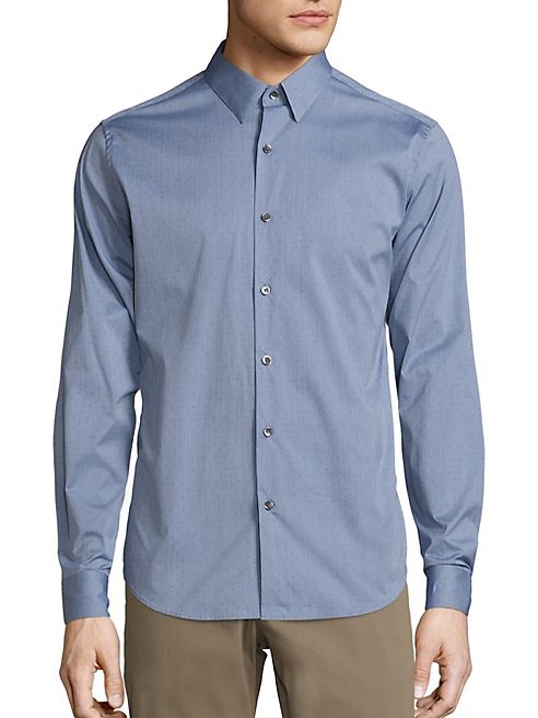 Theory - Sylvain Dotted Casual Shirt