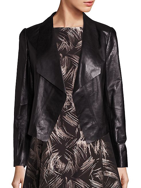 Lafayette 148 New York - Leah Draped Leather Jacket