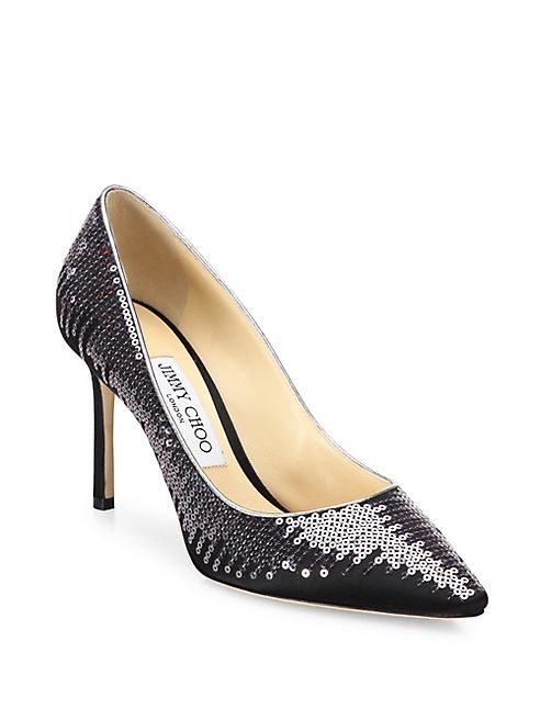 Jimmy Choo - Romy Sequined Satin Pumps