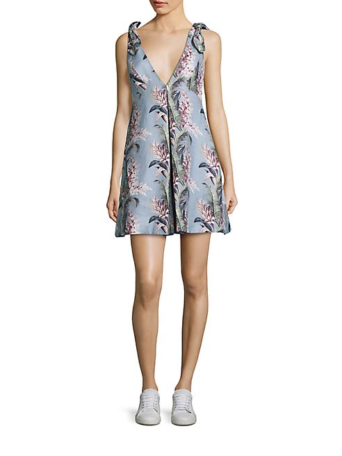 Zimmermann - Winsome Linen Floral-Print Trapeze Dress