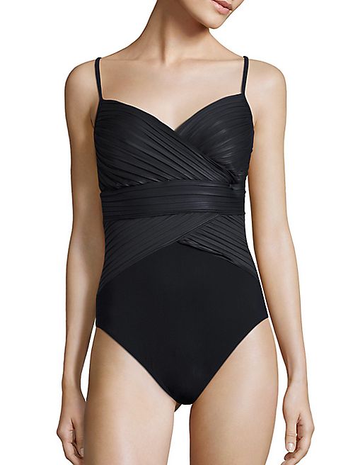 Gottex Swim - Pearl Goddess Surplice One-Piece Swimsuit