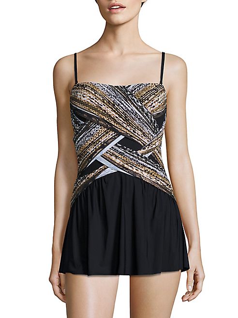 Gottex Swim - Bandeau Printed Swimdress