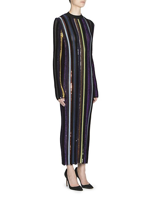 Nina Ricci - Sequin Striped Knit Dress