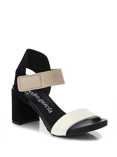 Pedro Garcia - Willa Leather Block Heel Sandals