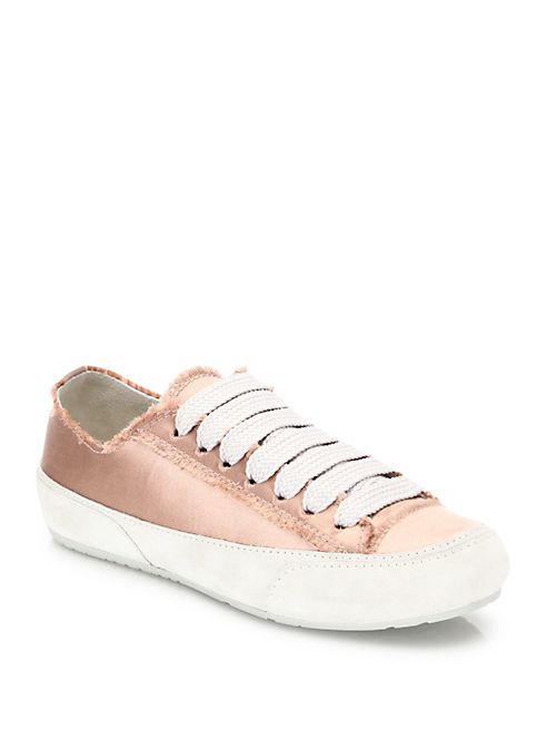 Pedro Garcia - Parson Silk Satin Lace-Up Sneakers