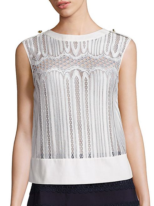 Alberta Ferretti - Sleeveless Lace Blouse