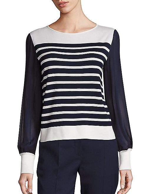 Alberta Ferretti - Long Sleeve Striped Blouse