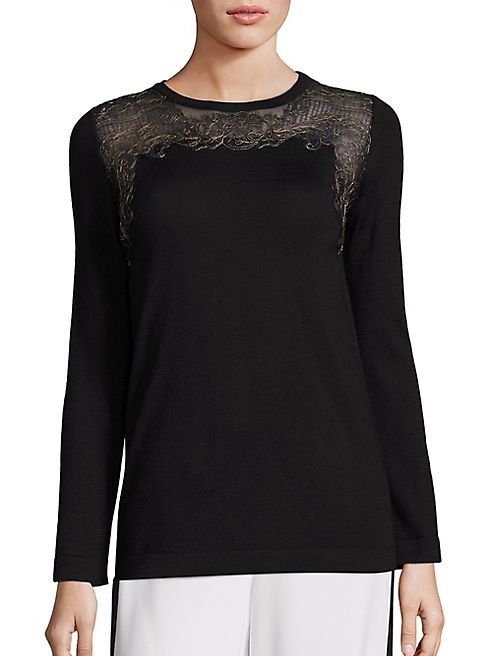 Alberta Ferretti - Lace Yoke Blouse