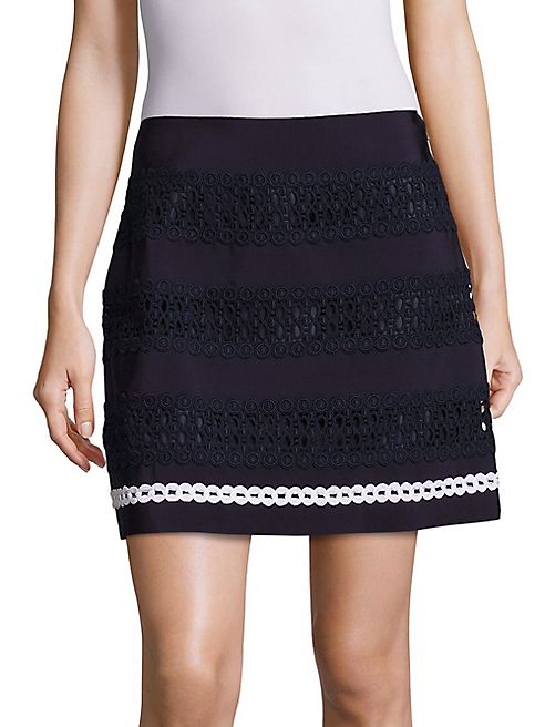 Alberta Ferretti - Eyelet Mini Skirt