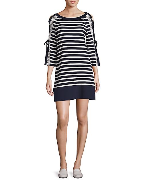 Alberta Ferretti - Striped Cocktail Dress