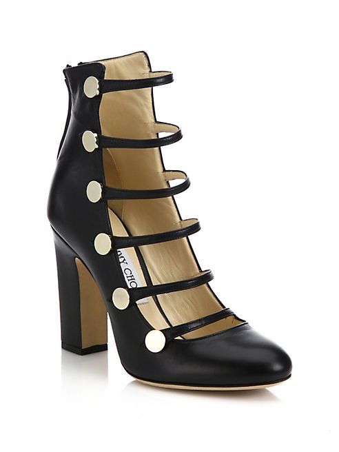 Jimmy Choo - Venice 100 Strappy Leather Block-Heel Pumps