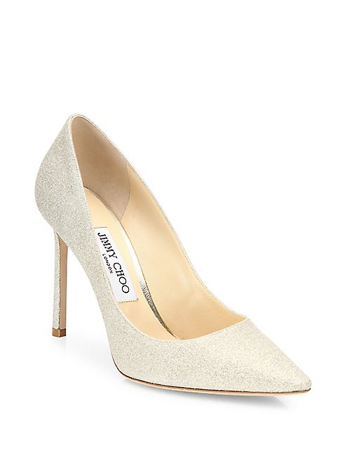 Jimmy Choo - Romy 100 Glitter Degrade Point Toe Pumps