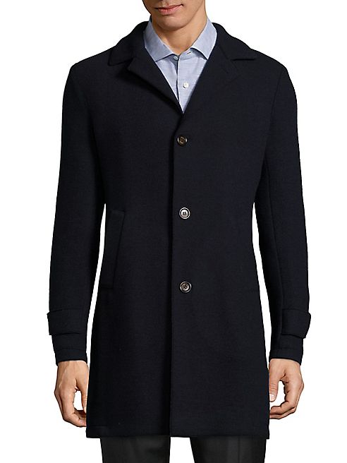 Eleventy - Single-Breasted Wool & Cashmere Blend Coat