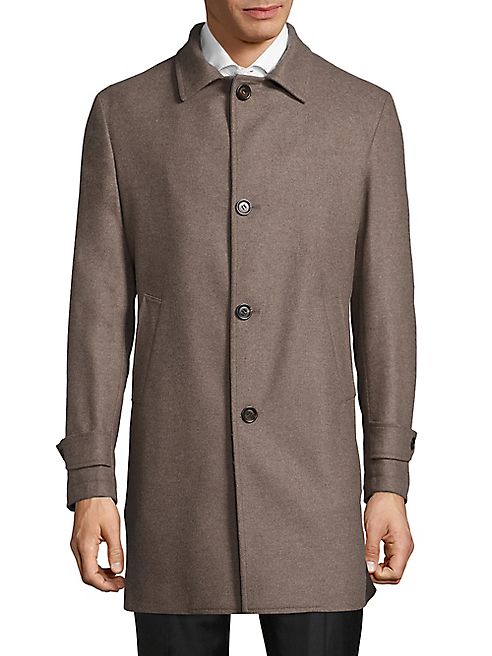 Eleventy - Single-Breasted Wool Car Coat