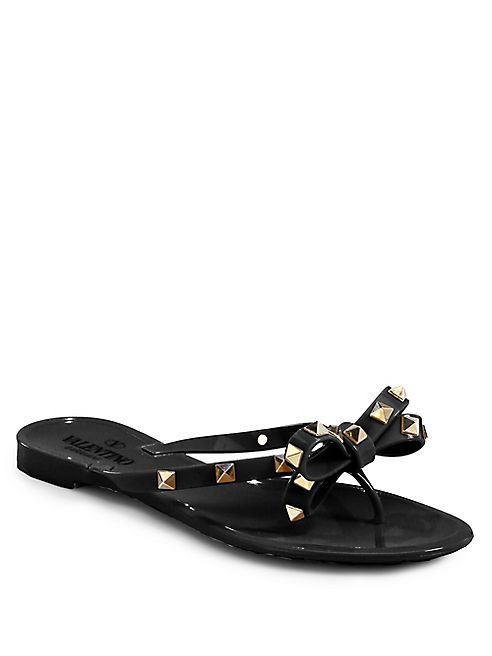 Valentino - Rockstud Jelly Thong Sandals