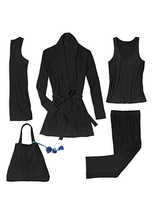 SKIN - Four-Piece Wrap Robe, Tunic, Tank & Pants Travel Set