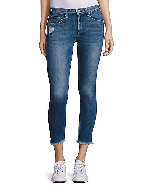 McGuire - Newton Cropped Raw-Edge Skinny Jeans