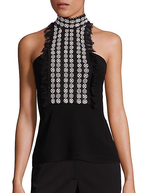 Yigal Azrouel - Lace-Front Halter Top