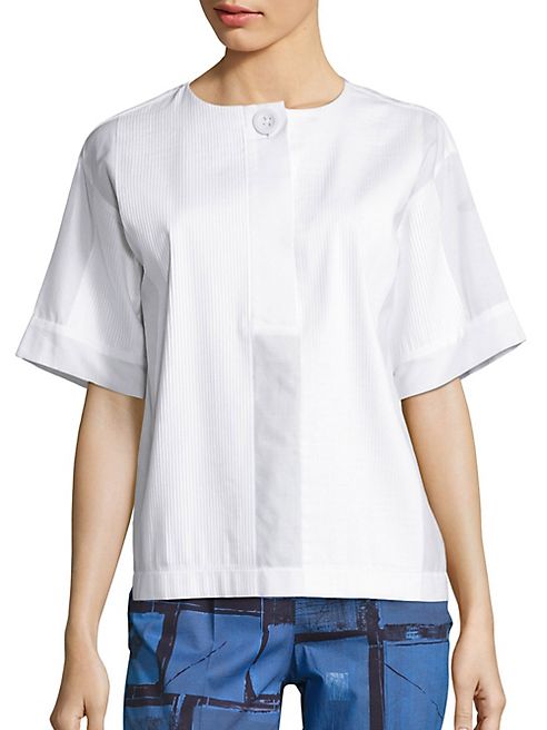 Piazza Sempione - Cotton Pleated Top