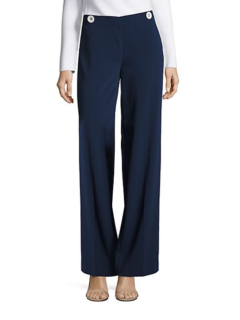 Piazza Sempione - Button Detail Wide-Leg Pants