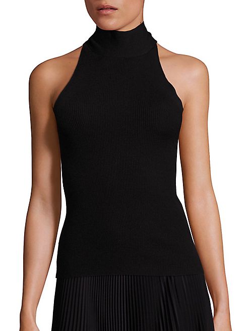 A.L.C. - Knotted Open-Back Merino Wool Top