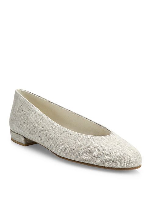 Stuart Weitzman - Chicflat Linen Ballet Flats