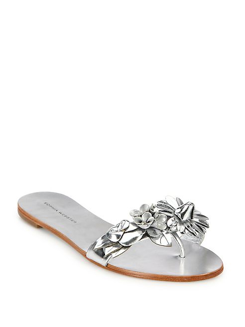 Sophia Webster - Lilico Metallic Leather Slides