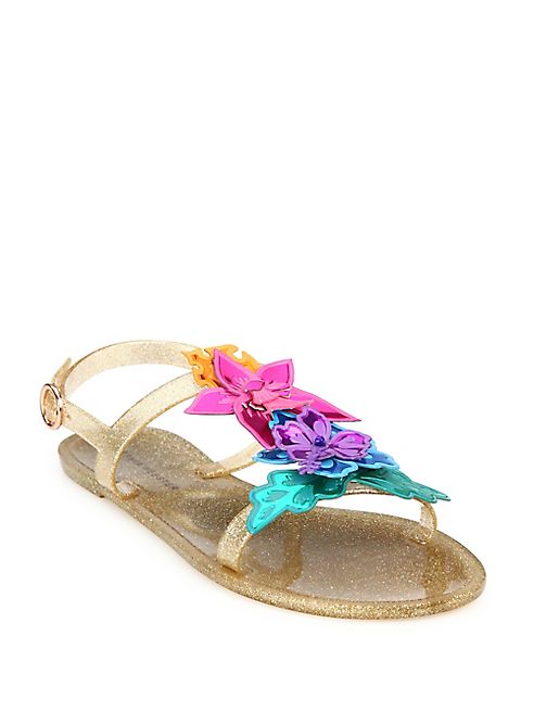 Sophia Webster - Hula Jelly Flower-Embellished T-Strap Sandals