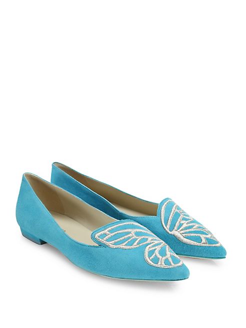 Sophia Webster - Bibi Suede Butterfly Flats