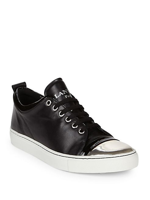 Lanvin - Leather Low-Top Cap Toe Sneakers