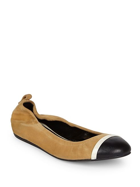 Lanvin - Suede Cap Toe Ballet Flats