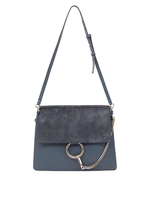 Chloé - Faye Medium Suede & Leather Shoulder Bag