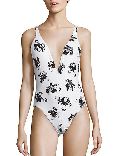 Proenza Schouler - One-Piece Falling Flowers Maillot Swimsuit