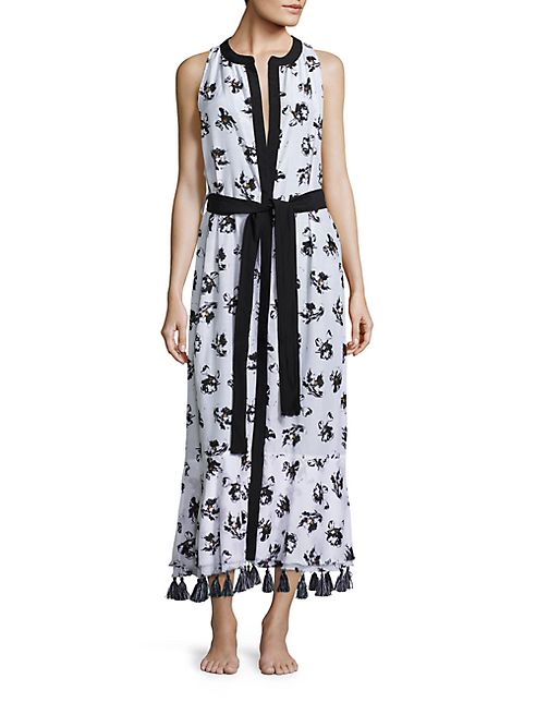 Proenza Schouler - Falling Flowers Belted Cover-Up Dress