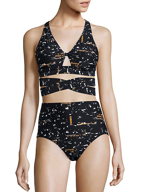 Proenza Schouler - Two-Piece Broken Text Bikini