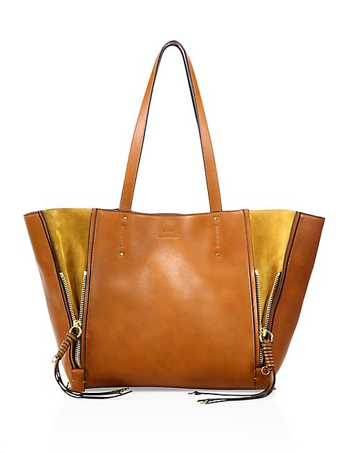 Chloé - Milo Leather & Suede Tote