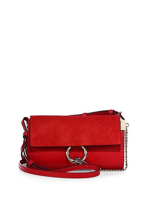 Chloé - Mini Faye Leather & Suede Shoulder Bag