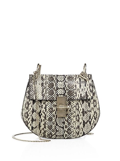 Chloé - Small Drew Python Saddle Crossbody Bag