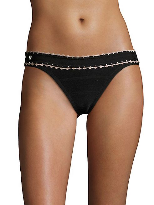 Herve Leger - Embellished Bikini Bottom