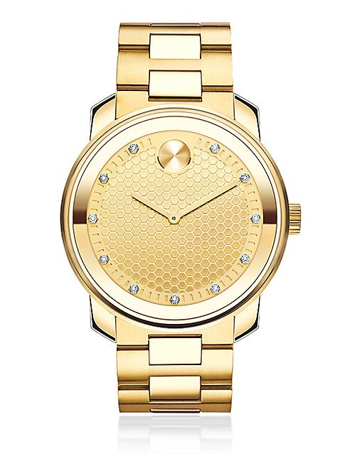 Movado - IP Gold Stainless Steel Bracelet Watch