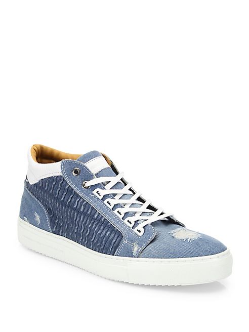 ANDROID HOMME - Omega Distressed Denim Sneakers