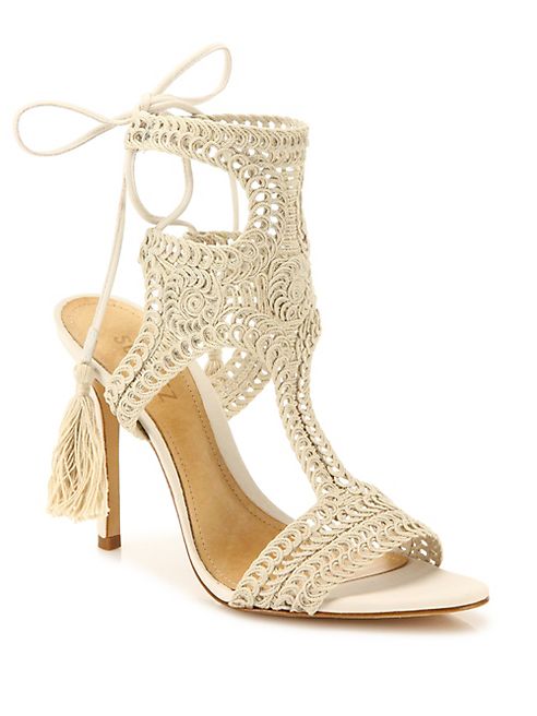 Schutz - Veca Crochet Tassel Sandals