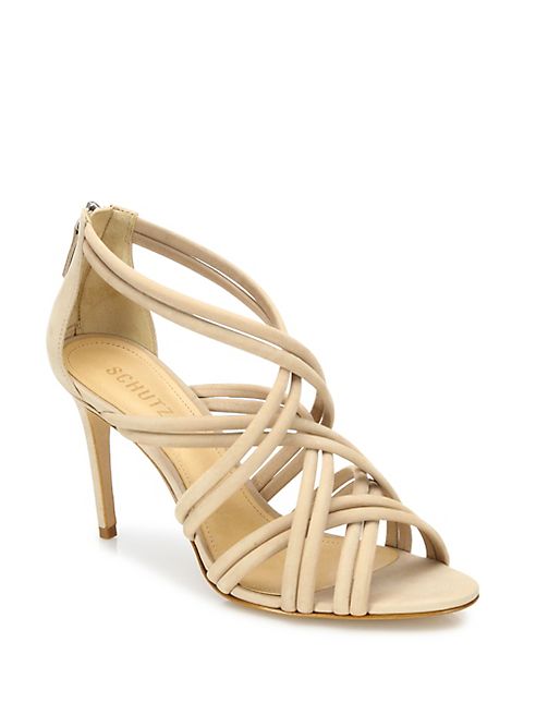 Schutz - Glassy Strappy Suede Sandals