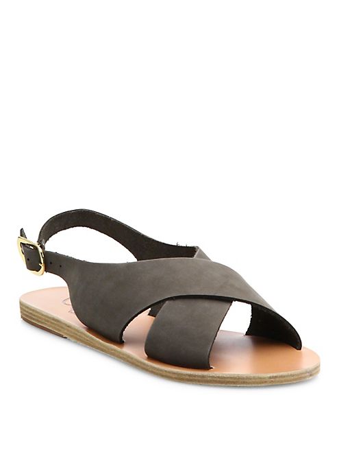 Ancient Greek Sandals - Maria Crossover Nubuck Leather Sandals