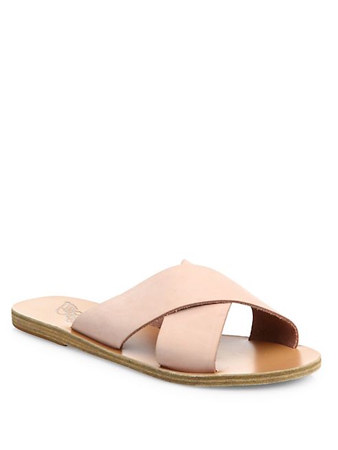 Ancient Greek Sandals - Thais Nubuck Slide Sandals