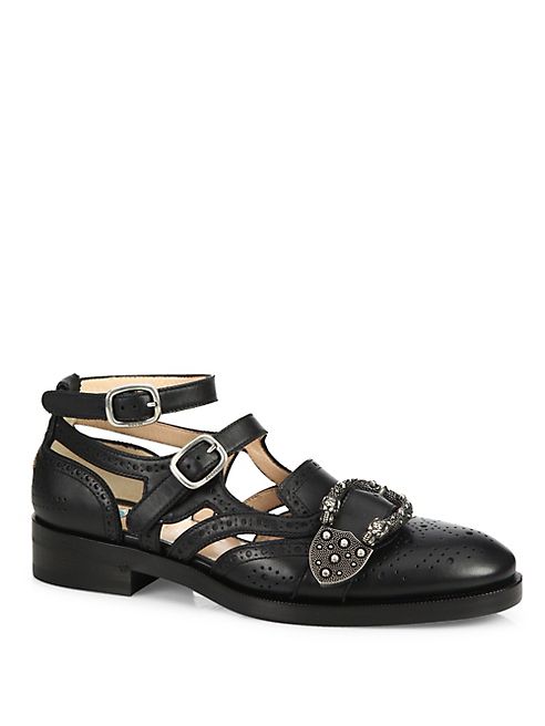 Gucci - Gucci Queercore Buckle Leather Brogues