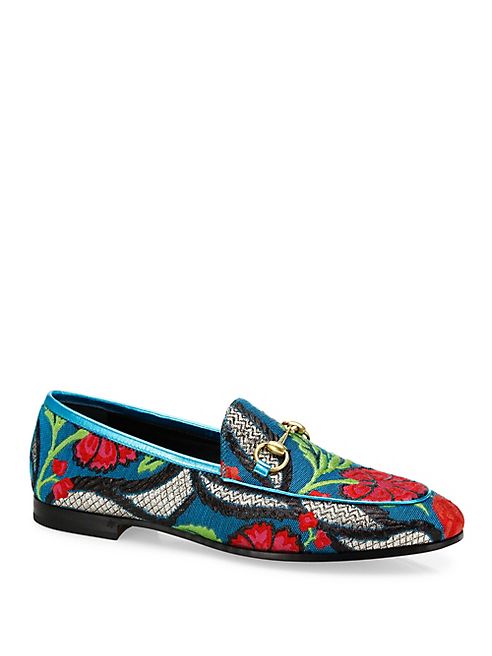 Gucci - Jordaan Floral Brocade Loafers