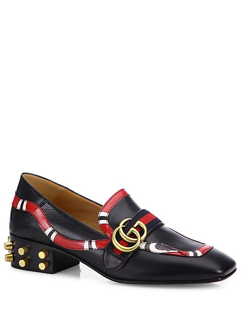 Gucci - Yoko Snake Leather Loafers